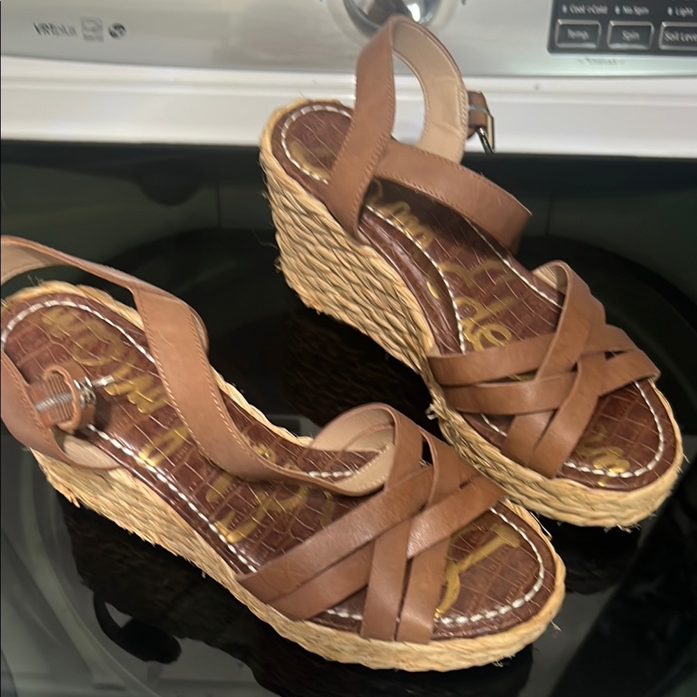 Sam Edelman Tan Wedge Sandals
